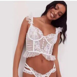 For Love and Lemons White Corset Top